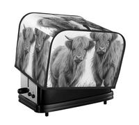 Highland Cattle Toaster Cover Bread Machine Cover Fits For 4 Slice Toasters Anti-Sputtering Bread Cover Washable Bread Maker Cover Dust Cover