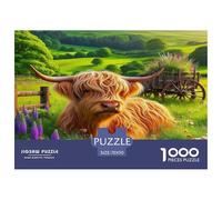 Highland Cattle1000Pieces JigsawPuzzlesHighland Cattle ForAdults Challenging Brainteasing Age12+byth EducationalGame Uncover The Puzzle 70x50cm/1000pcs