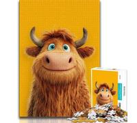 Highland Cow 1000 Piece Jigsaw Puzzle for Adults And Teenagers,Educational Toy Funny Family Games Unique Home Decor (75x50cm)
