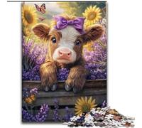 Highland Cow 1000 Piece Jigsaw Puzzles for Adults Gifts, Challenging Game Gifts for Is Ideal As A Gift for The Whole Family 26x38cm