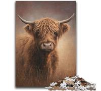 Highland Cow 2000 Pieces Jigsaw Puzzle For Adults Teens,Help The Brain Exercise Addictive Toys to Cultivate Patience Great Gift (70X100cm)