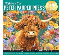 Highland Cow 500-Piece Jigsaw Puzzle (gold foil highlights)
