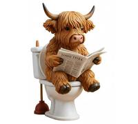 Highland Cow Advent Calendar 2025 with 24 3D Cow Ornaments Xmas Gift (Brown Box)