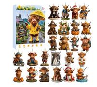 Highland Cow Advent Calendar 2026 24 Days Christmas Countdown Calendar