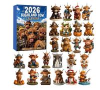 Highland Cow Advent Calendar 2026 24 Days Christmas Countdown Calendar