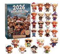 Highland Cow Advent Calendar 2026 24 Days Christmas Countdown Calendar