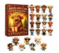 Highland Cow Advent Calendar 2026, 3D 24-Day Countdown Advent Calendar