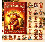 Highland Cow Advent Calendar 2026, 3D 24-Day Countdown Advent Calendar