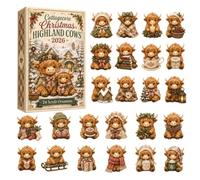 Highland Cow Advent Calendar 2026 Christmas Countdown 24 Days