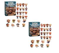 Highland Cow Advent Calendar, 24-Day Christmas Countdown With Mini Figures