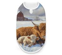 Highland Cow And Little Farmhouse Funny Dog Shirts Sleeveless Pet Tank Top Comfort Pets Clothes Vest for Small Medium Dogs Cat L