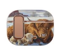 Highland Cow And Little Farmhouse Trendy Bluetooth Earbuds Protector Printed Wireless Earbud Case Covers Compatible with Airpods Pro 2