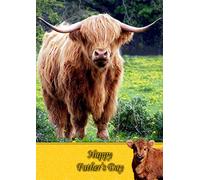Highland Cow Animal Fathers Day Card