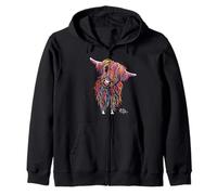 HiGHLaND CoW ANiMaL PRiNT ' BoLLY ' Zip Hoodie