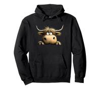 Highland Cow Animal Print ‘Boris’ Pullover Hoodie