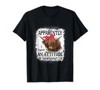 Highland Cow Apparently I Have An Attitude Who Knew T-Shirt