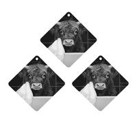 Highland Cow Bath Towel Car Air Freshener 3-pack Aromatherapy Tablets Hanging Scented Cards for Rooms Bathrooms Wardrobe Rhombus