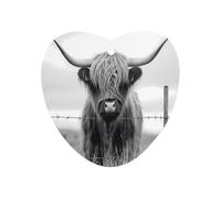 Highland Cow Black And White Car Aromatherapy Tablets Air Freshener Hanging Scented Cards for Rooms Bathrooms Wardrobe Love form