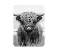 Highland Cow Black And White Car Aromatherapy Tablets Air Freshener Hanging Scented Cards for Rooms Bathrooms Wardrobe Square