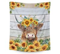 Highland Cow Blanket Gift for Girls Boys, Highland Cow Print Throw Blanket, Soft Cozy Fleece Bed Blanket for Couch Bedroom Sofa, Gifts for Kids Adults Highland Cow Lovers All Seasons Use (50"x40")