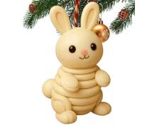 Highland Cow Button Ornament, 3D Animal Buttons, Funny Holiday Nation,