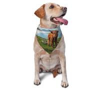 Highland Cow By The SeaDog Bandanas Cat Puppy Scarfs Washable Pet Handkerchief