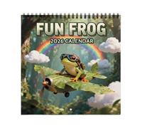 Highland Cow Calendar 2026,Rustic Farmhouse Wall Calendar,HighlandCow/Frog/skull 12 Month Wall Calendar for Animal Lovers (Frogs)