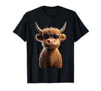 Highland Cow Cattle Farmer Vegan Bull Cows Farm Cute Cow T-Shirt