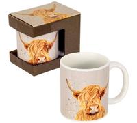 Highland Cow Ceramic Mug 350Ml Gift Box Country Animal Design Tea Coffee Cup Kitchen Birthday Christmas Present