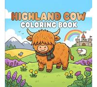 Highland Cow Coloring Book: 50+ Bold and Easy Designs Featuring Cute Scottish Cattle for Kids, Teens, Adults and Seniors - Simple Relaxing Art for Anxiety and Stress Relief