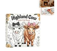Highland Cow Coloring Book: A Colouring Book of Scottish Highland Cows: Stunning and Calm Colouring Pages to Lower Stress Cattle & Cow Gift for Cow Lovers (A-1pcs)
