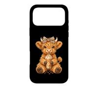 Highland Cow Cute Leopard Coquette Bow Drink Coffee Cowgirl Case for iPhone 17 Pro Max