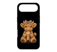 Highland Cow Cute Leopard Coquette Bow Drink Coffee Cowgirl Case for iPhone Air