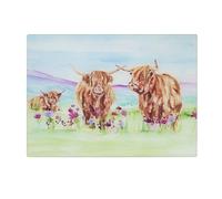 Highland Cow Cutting Board Farmhouse Country Chopping Surface Rustic Kitchen Aid