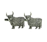 Highland Cow Design English Pewter Cufflinks XWCL149