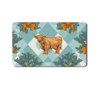 Highland Cow Dish Drying Mats For Kitchen Counter, Rustic Farmhouse Absorbent Rubber Dish Drainer Rack Mat, Spring Kitchen Decor Drying Pad For Coffee Bar Protector 12x20 Inch
