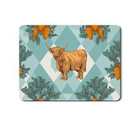 Highland Cow Dish Drying Mats For Kitchen Counter, Rustic Farmhouse Absorbent Rubber Dish Drainer Rack Mat, Spring Kitchen Decor Drying Pad For Coffee Bar Protector 18x24 Inch
