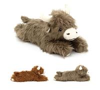 Highland Cow Doorstop | Fabric Animal Door Stopper with Shaggy Coat | Cute & Sturdy Cow-Shaped Door Stop 1.5kg - Colour Varies
