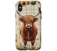 Highland Cow Farm Rustic Chic Barn Country Hen Case for iPhone X/XS
