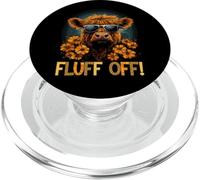 Highland Cow Fluff Off, Funny Western Girl Country PopSockets PopGrip for MagSafe