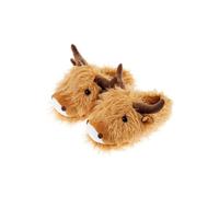 Highland Cow Fuzzy Friend Slippers