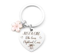 Highland Cow Gifts Easter Gifts Highland Cow Keyring Keychain Highland Cow Ornaments Highland Cow Gifts For Women Cow Gifts for Teenage Girls Birthday Gifts For Girls Scottish Gifts For Women