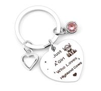 Highland Cow Gifts for Women Girl Cow Themed Lovers Keychain Birthday Christmas Animal Lovers Gifts for Bestie Friend Daughter Wife Sister Girlfriend Cute Keyring Accessories