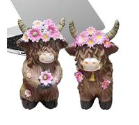 Highland Cow Gnomes Decoration, Highland Cow Gnomes, Resin Decorations Gnomo Gnomo de Becerro | Cow Centers for Home Decor, Cook
