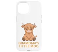 Highland Cow GRANDMA'S lITTLE MOO Scottish Cowgirl Fun Case for iPhone 15
