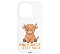 Highland Cow GRANDMA'S lITTLE MOO Scottish Cowgirl Fun Case for iPhone 15 Pro