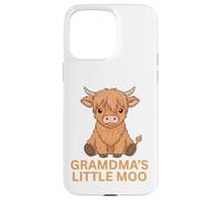 Highland Cow GRANDMA'S lITTLE MOO Scottish Cowgirl Fun Case for iPhone 15 Pro Max