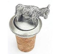 Highland Cow Handcrafted from English Pewter Bottle Stopper + Giftbag