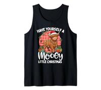Highland Cow Have Yourself A Mooey Little Christmas Cute Tank Top