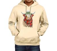 Highland Cow Hoodie - Men's Western Cow Print Sweatshirt